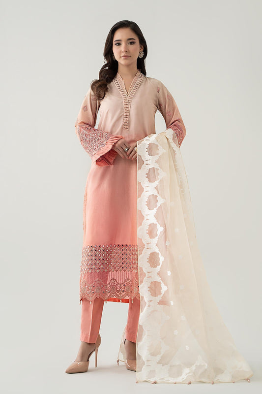 Maria B | Luxury Pret 25 | DW-EF23-41 XS Peach Pink Lawn