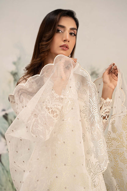 Maria B | Formal Wears | DW-EF25-101 XL Off White Organza