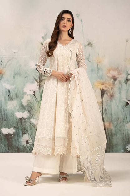 Maria B | Formal Wears | DW-EF25-101 XS Off White Organza
