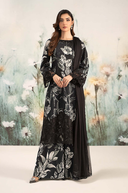 Maria B | Casual Pret 25 | DW-EF25-29 XS Black Lawn