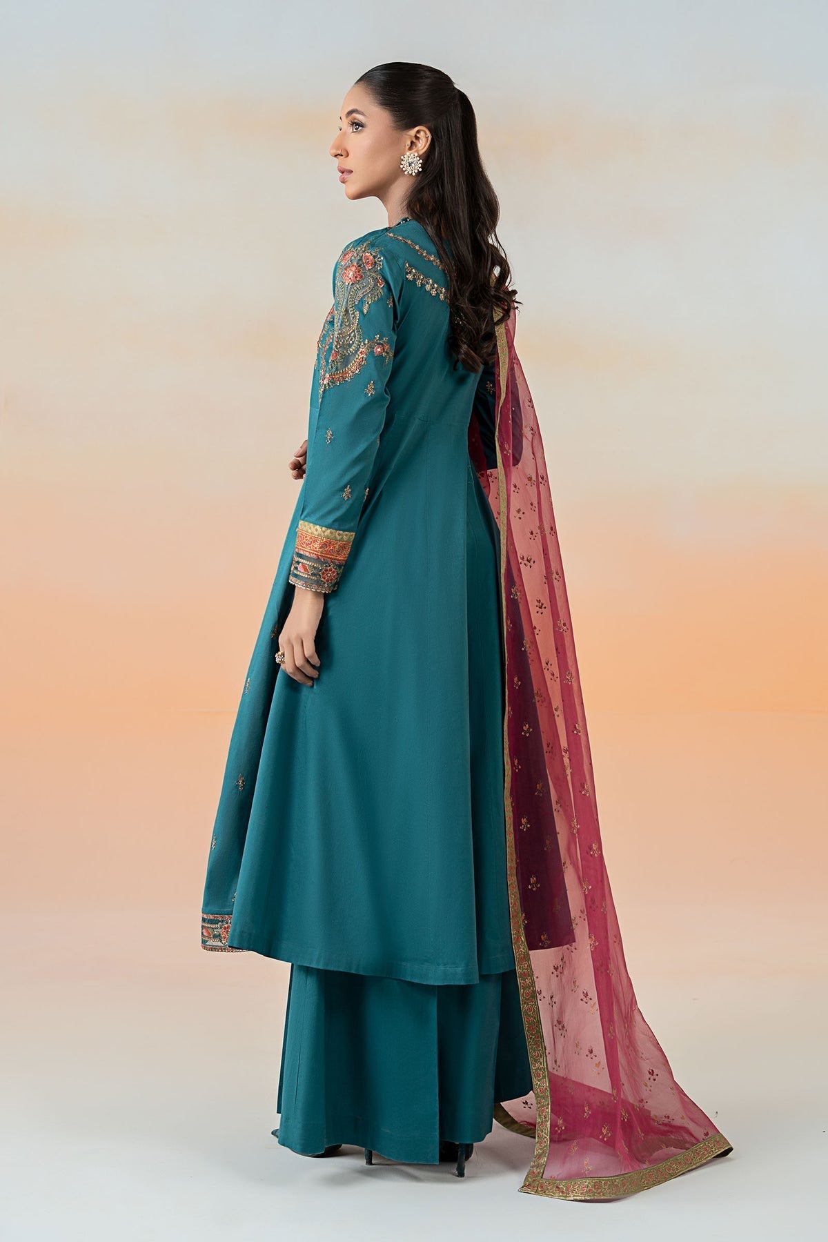 Maria B | Formal Wears | DW-EF25-60 S Teal Lawn