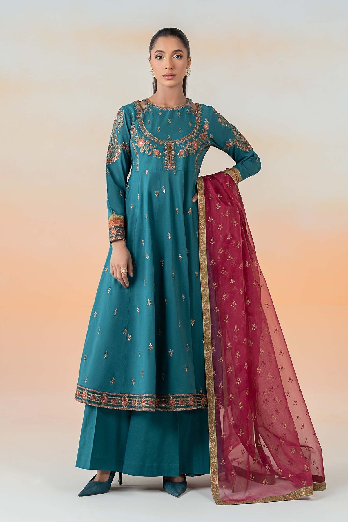 Maria B | Formal Wears | DW-EF25-60 XS Teal Lawn