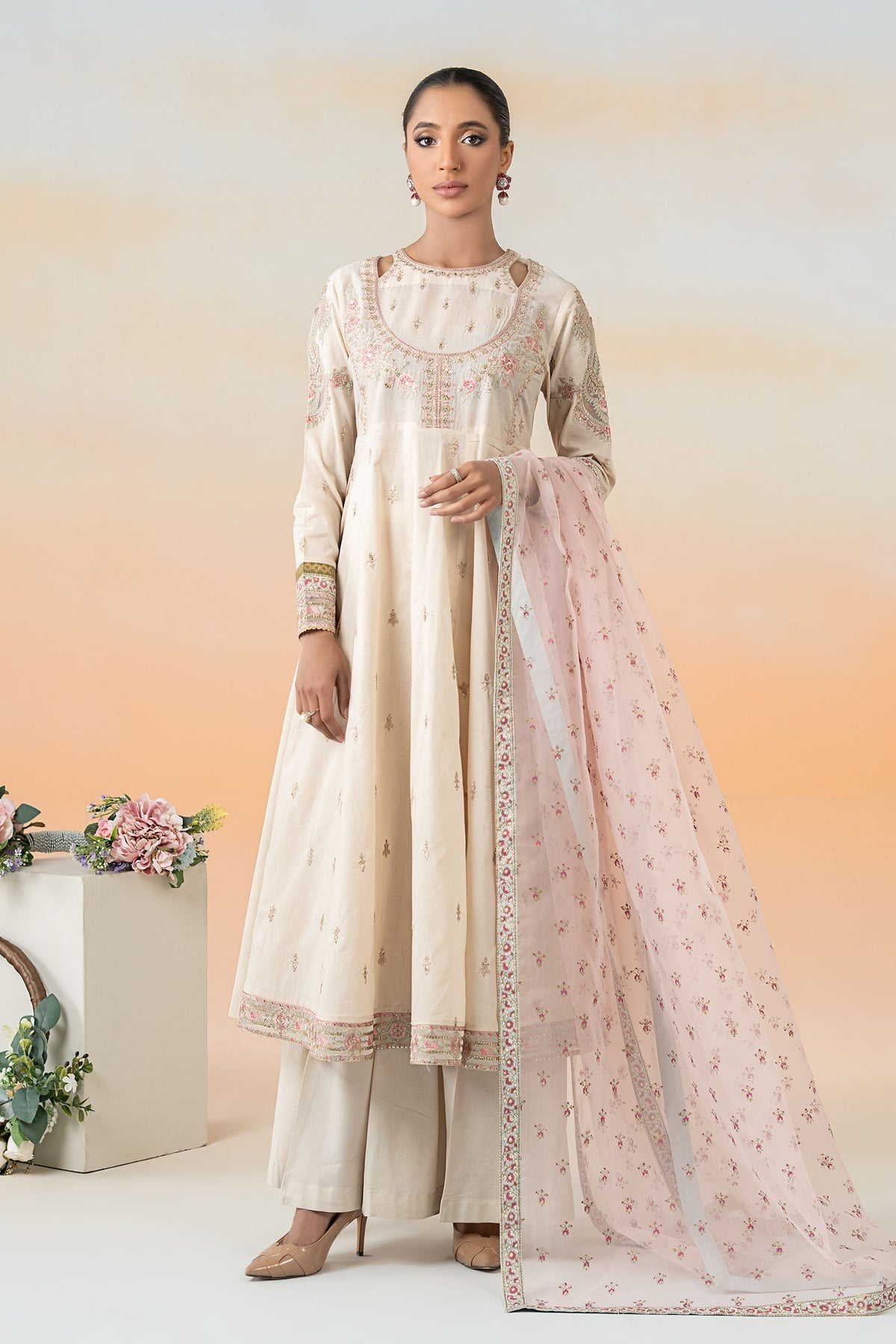 Maria B | Formal Wears | DW-EF25-60 XS Off White Lawn