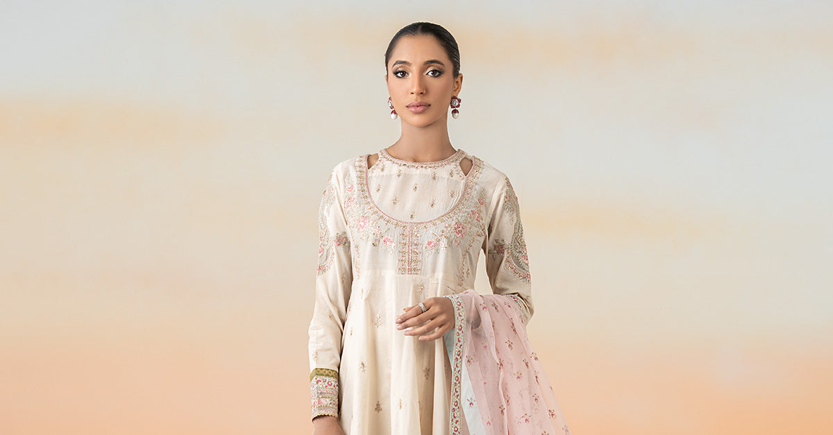 Maria B | Formal Wears | DW-EF25-60 XL Off White Lawn