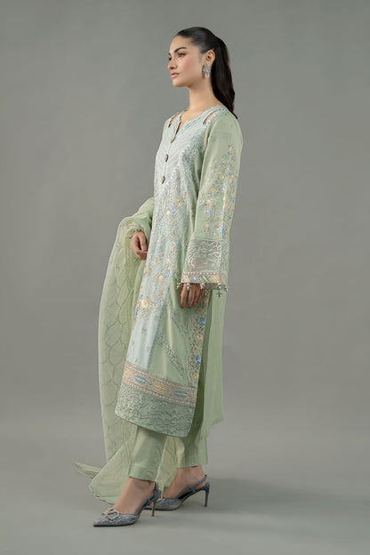 Maria B | Formal Wears | DW-EF25-69 S Mint Green Lawn