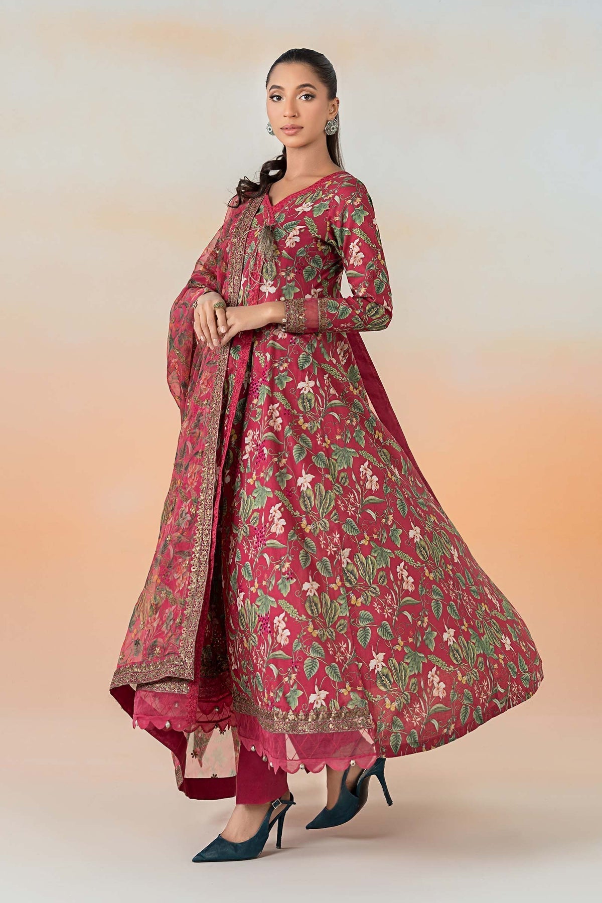 Maria B | Formal Wears | DW-EF25-90 XL Candy Pink Lawn