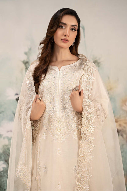 Maria B | Casual Pret 25 | DW-EF25-95 L Off White Lawn