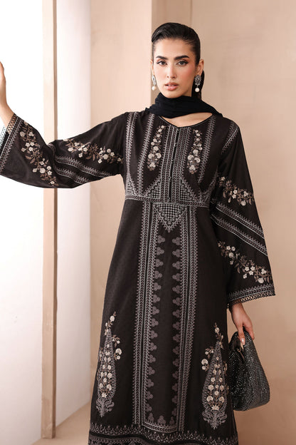 Maria B | Pre Fall Dresses | 3 Piece Embroidered Dobby Suit Black2 - Pakistani Designer Dress - by Maria B - Type : Ladies Clothes - 100% Original at Saira Sultan