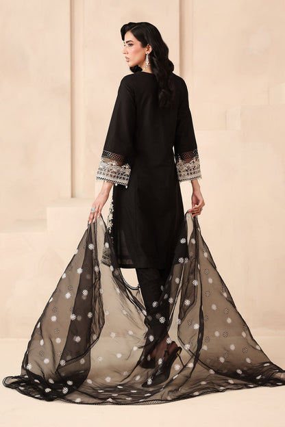 Maria B | Pre Fall Dresses | 3 Piece Embroidered Dobby Suit Black3 - Pakistani Designer Dress - by Maria B - Type : Ladies Clothes - 100% Original at Saira Sultan