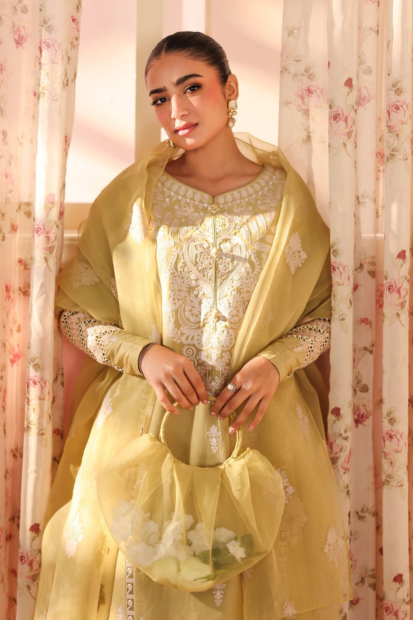 Maria B | Pre Fall Dresses | 3 Piece Embroidered Dobby Suit MM - Pakistani Designer Dress - by Maria B - Type : Ladies Clothes - 100% Original at Saira Sultan