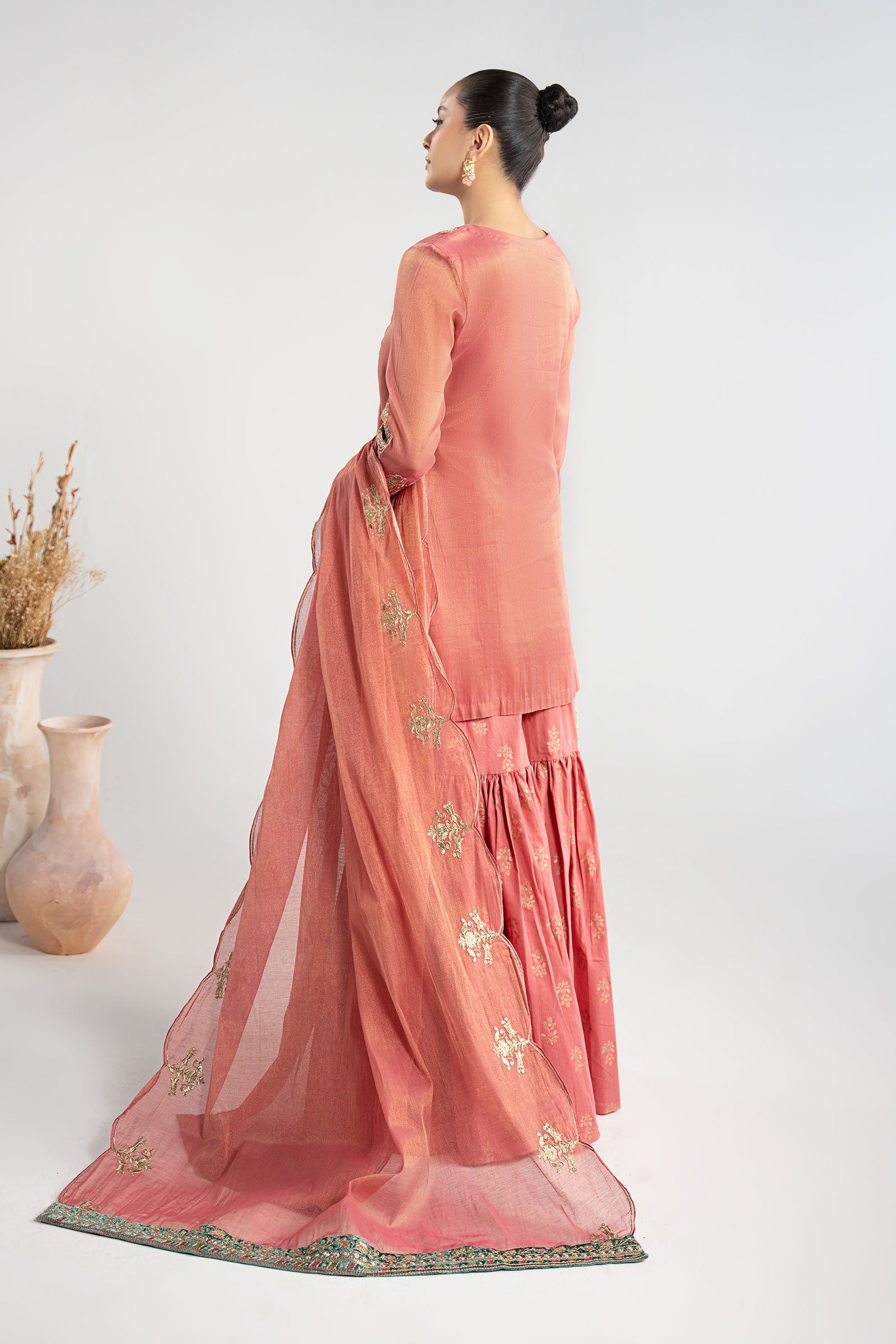 Maria B | Pre Fall Dresses | 3 Piece Embroidered Masoori Suit ZD - Pakistani Designer Dress - by Maria B - Type : Ladies Clothes - 100% Original at Saira Sultan