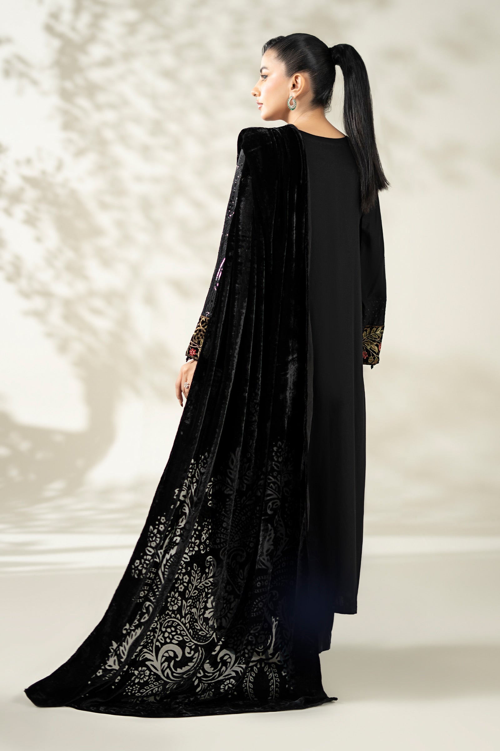 Maria B | Pre Fall Dresses | 3 Piece Embroidered Linen Suit UU - Pakistani Designer Dress - by Maria B - Type : Ladies Clothes - 100% Original at Saira Sultan