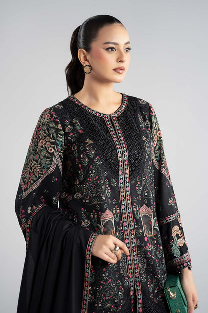 Maria B | Pre Fall Dresses | 3 Piece Embroidered Khaddar Suit ZF - Pakistani Designer Dress - by Maria B - Type : Ladies Clothes - 100% Original at Saira Sultan