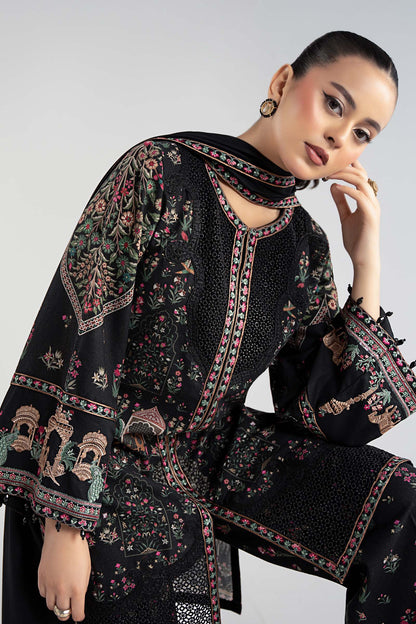 Maria B | Pre Fall Dresses | 3 Piece Embroidered Khaddar Suit ZF - Pakistani Designer Dress - by Maria B - Type : Ladies Clothes - 100% Original at Saira Sultan