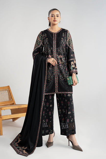 Maria B | Pre Fall Dresses | 3 Piece Embroidered Khaddar Suit ZF - Pakistani Designer Dress - by Maria B - Type : Ladies Clothes - 100% Original at Saira Sultan