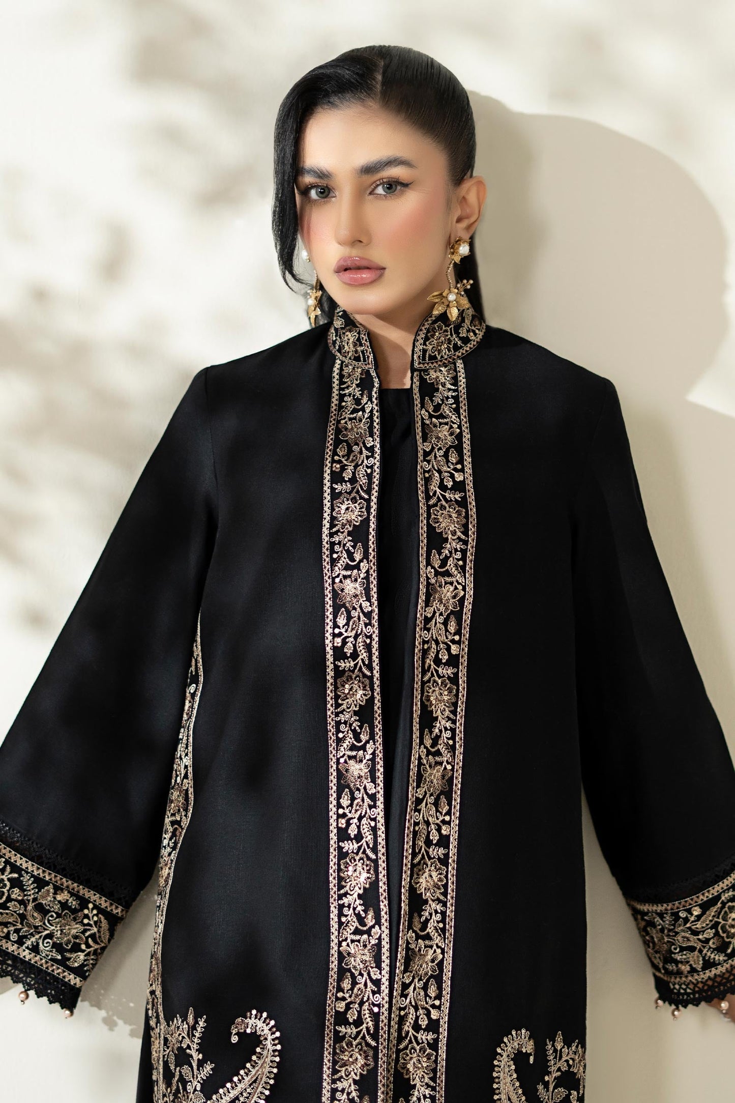 Maria B | Pre Fall Dresses | 3 Piece Embroidered Khaddar Suit YY - Pakistani Designer Dress - by Maria B - Type : Ladies Clothes - 100% Original at Saira Sultan
