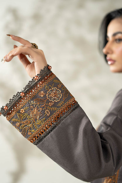 Maria B | Pre Fall Dresses | 3 Piece Embroidered Khaddar Suit ZZ - Pakistani Designer Dress - by Maria B - Type : Ladies Clothes - 100% Original at Saira Sultan