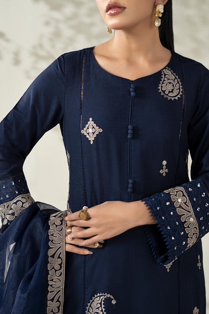 Maria B | Pre Fall Dresses | 3 Piece Embroidered Marina Suit ZX - Pakistani Designer Dress - by Maria B - Type : Ladies Clothes - 100% Original at Saira Sultan