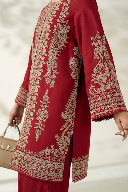 Maria B | Pre Fall Dresses | 3 Piece Embroidered Khaddar Suit ZB - Pakistani Designer Dress - by Maria B - Type : Ladies Clothes - 100% Original at Saira Sultan