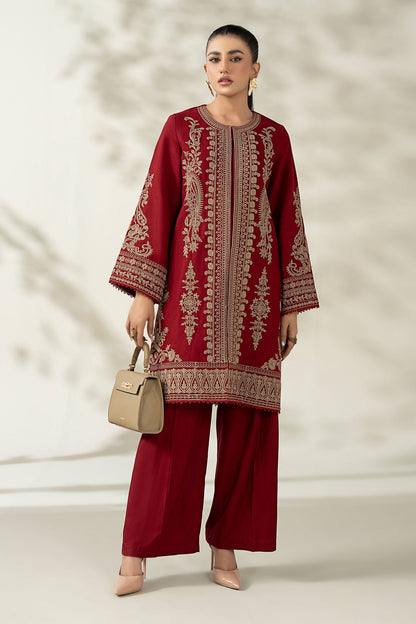 Maria B | Pre Fall Dresses | 3 Piece Embroidered Khaddar Suit ZB - Pakistani Designer Dress - by Maria B - Type : Ladies Clothes - 100% Original at Saira Sultan