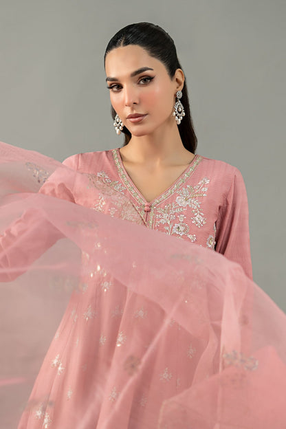 Maria B | Formal Wears | DW-EF25-76 L Tea Pink Lawn