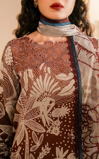 Asifa and Nabeel | Meraki Vintage 25 | Darcheeni (MVL25-07) M Brown Lawn