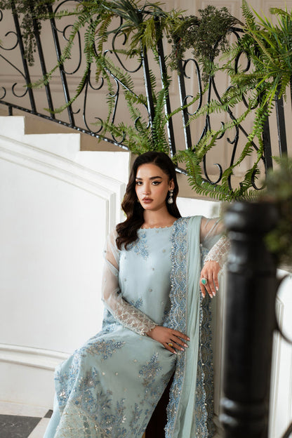 Azzal | Mishri Formals | Diyar L Blue Organza