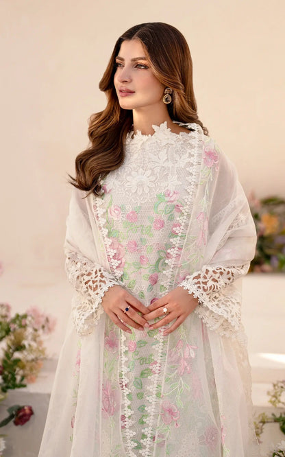 Asifa and Nabeel | Azalia Summer 25 | Dove (AZL25-03) L White Lawn