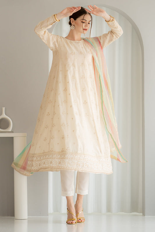 Ego | Diva Premium | PAKEEZA 3 PIECE S Cream Masoori