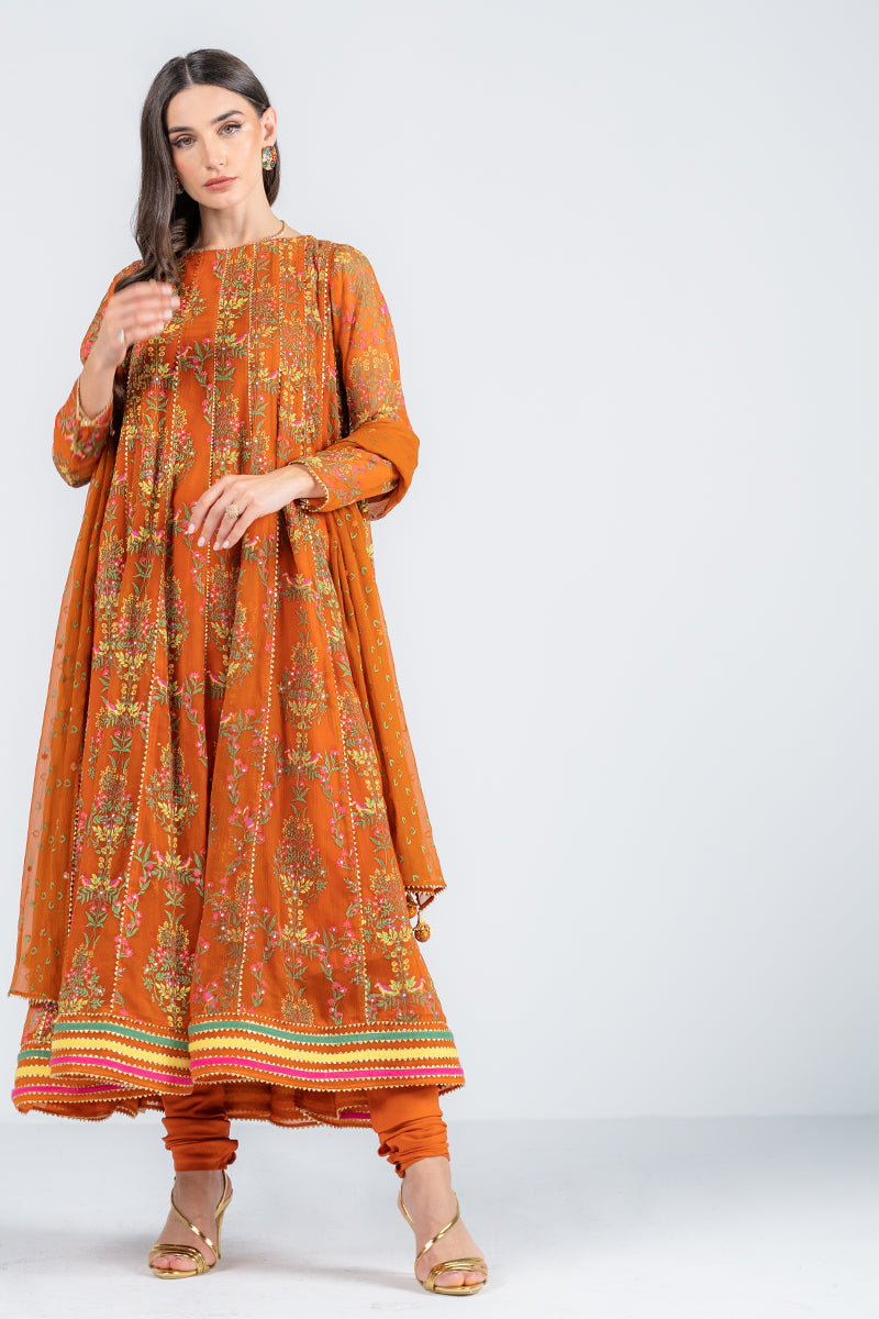 Ego | Diva Premium | DAZZLE 3 PIECE M Burnt Orange Chiffon