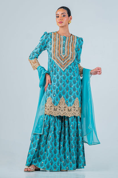 Ego | Diva Premium | ZEENAT 3 PIECE L Sky Blue Cotton