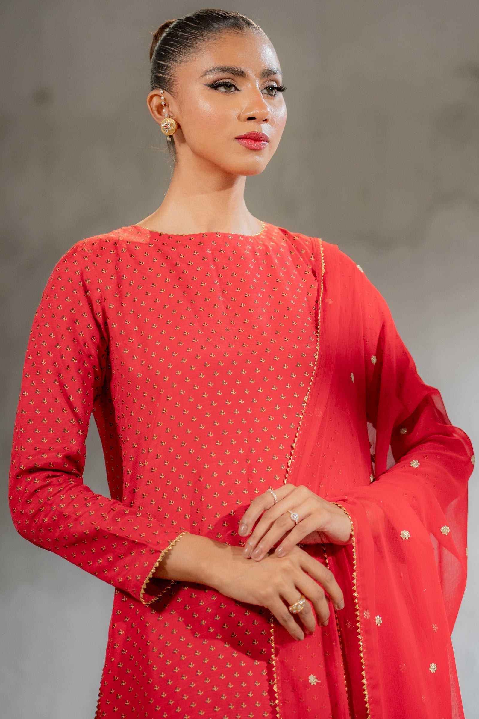 Ego | Diva Premium | NAWAL 3 PIECE M Carrot Pink Raw Silk
