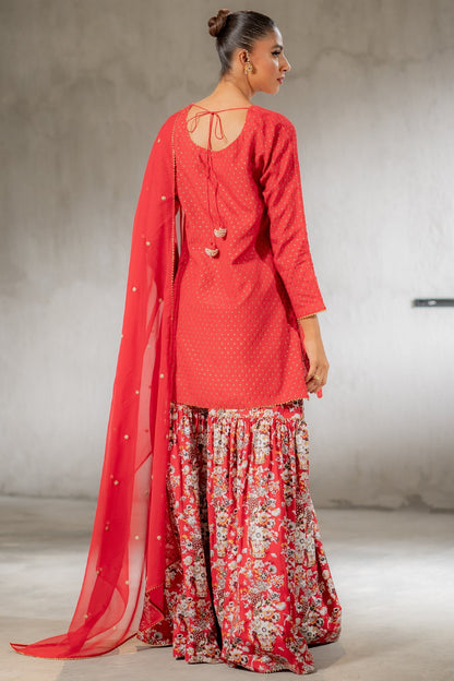 Ego | Diva Premium | NAWAL 3 PIECE S Carrot Pink Raw Silk