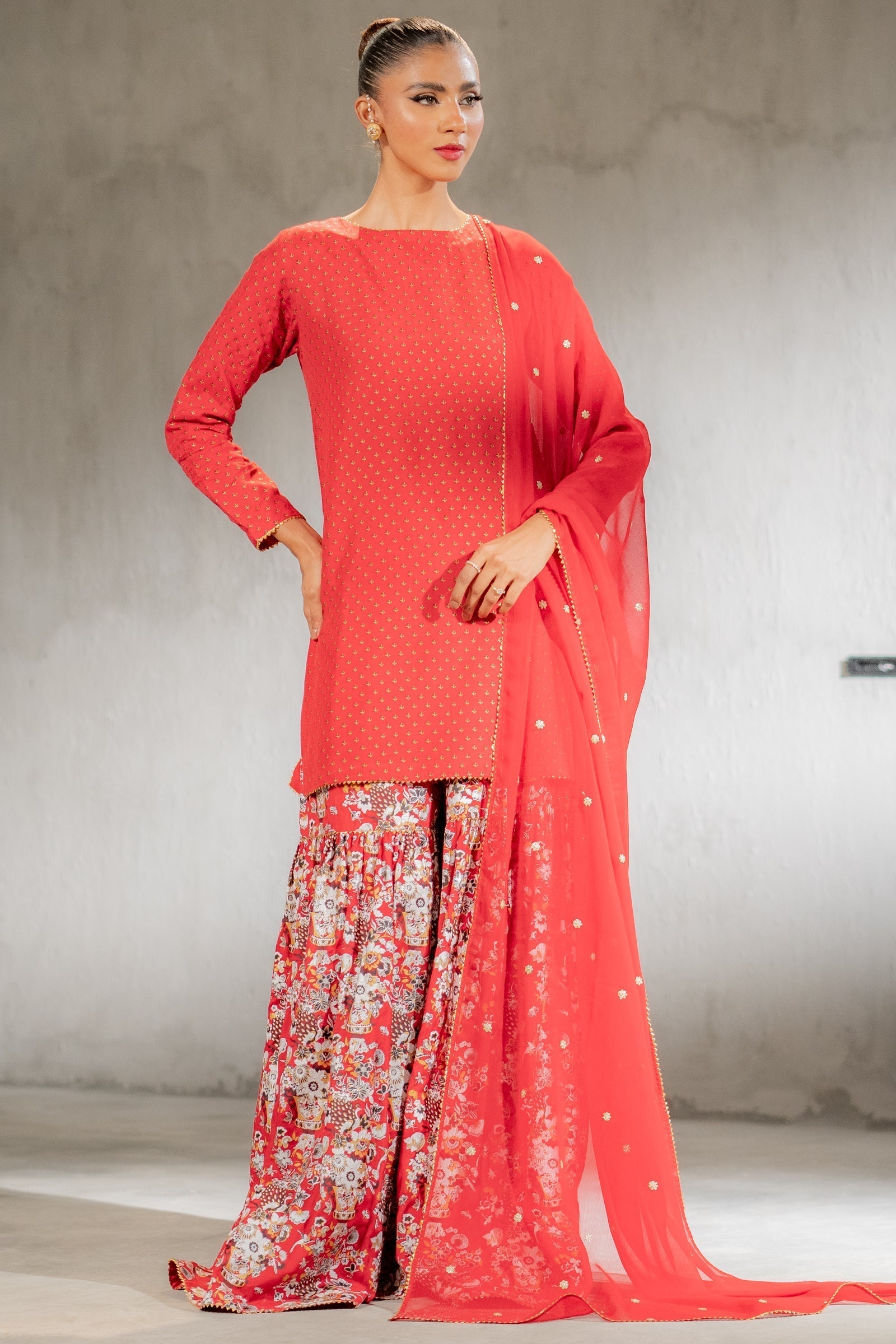 Ego | Diva Premium | NAWAL 3 PIECE XS Carrot Pink Raw Silk