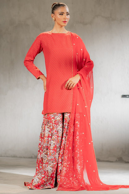 Ego | Diva Premium | NAWAL 3 PIECE XS Carrot Pink Raw Silk