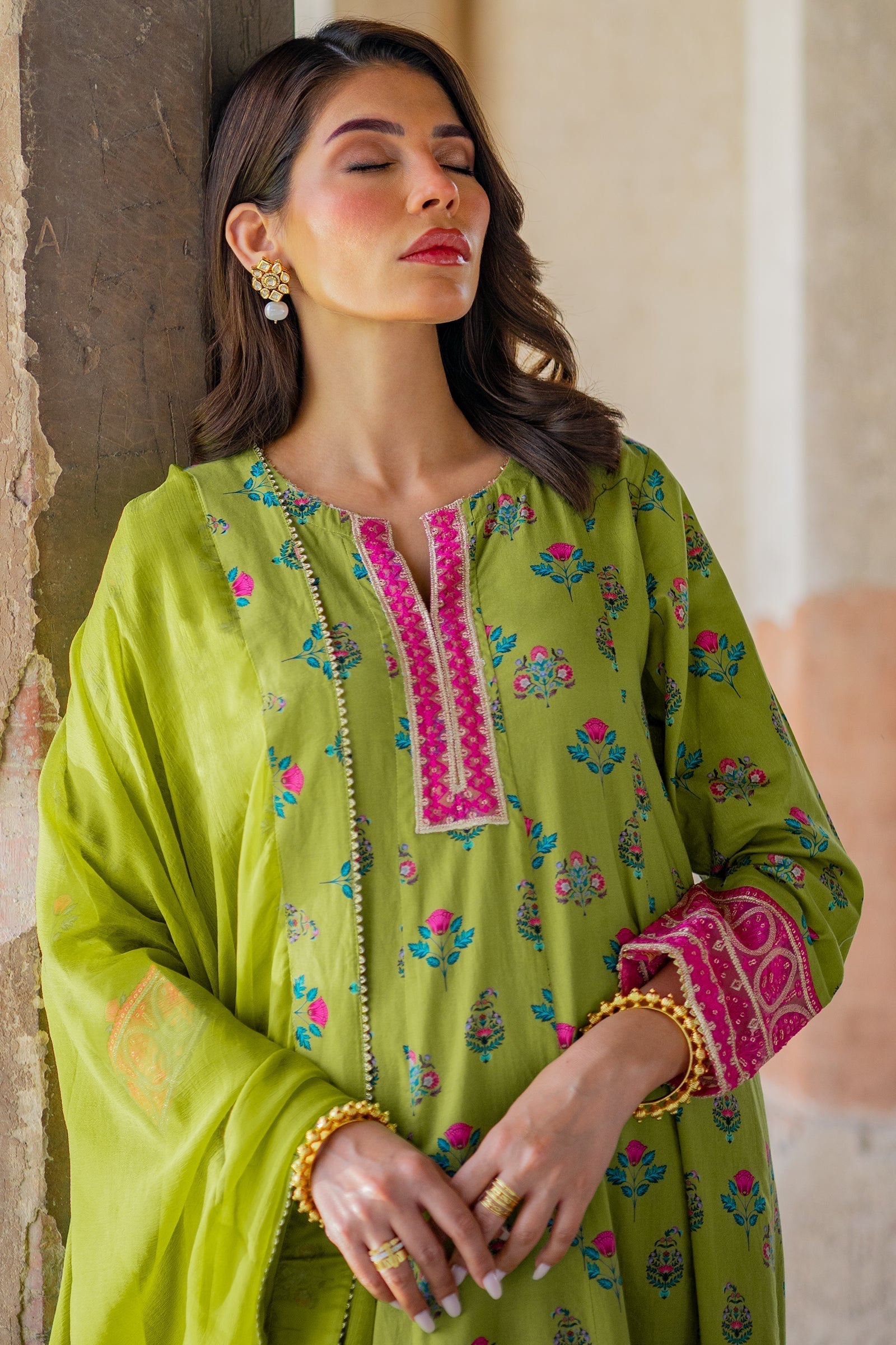 Ego | Diva Premium | ANMOL 3 PIECE L Green Cotton