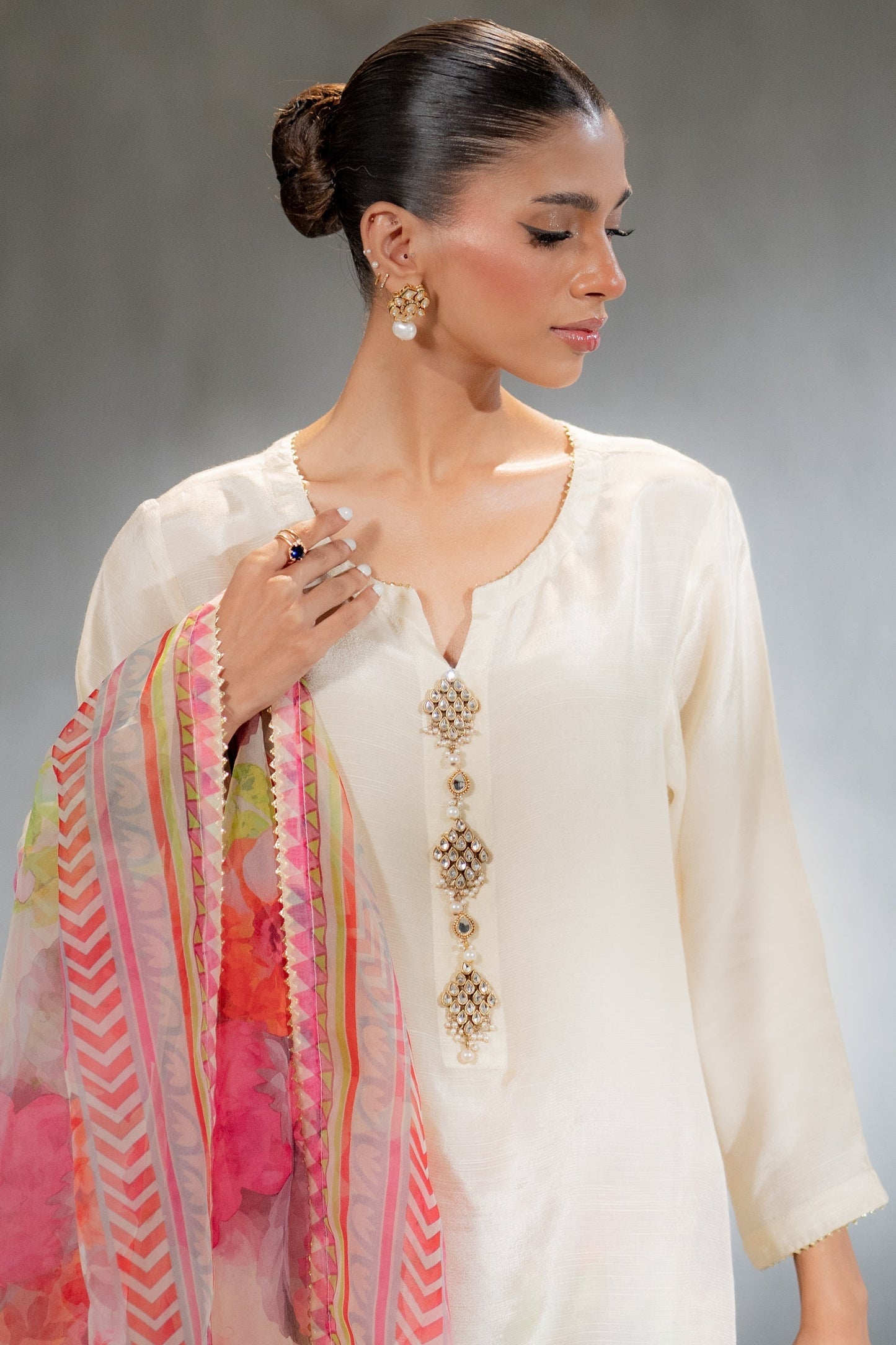 Ego | Diva Premium | FULL BLOOM 3 PIECE M Off White Raw Silk
