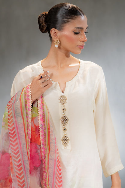 Ego | Diva Premium | FULL BLOOM 3 PIECE M Off White Raw Silk
