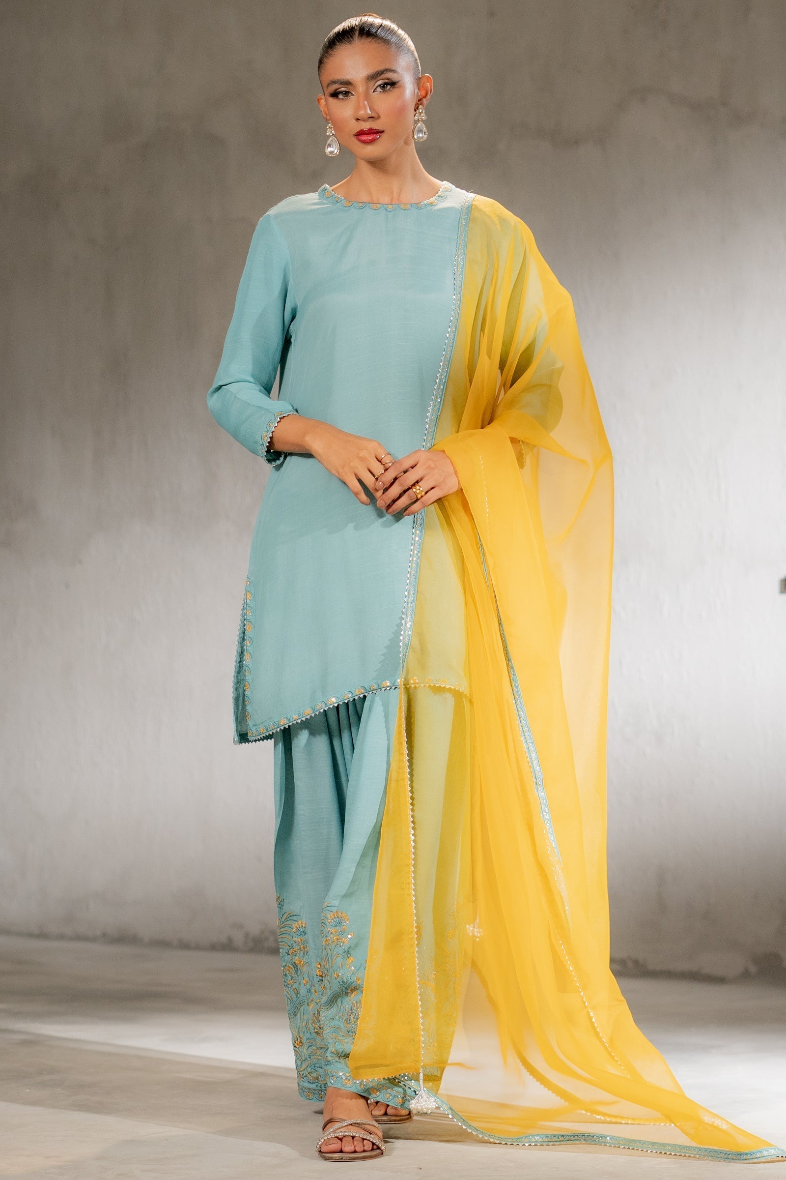 Ego | Diva Premium | ESSENCE 3 PIECE XS Ferozi Raw Silk