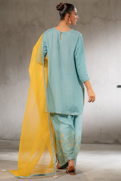 Ego | Diva Premium | ESSENCE 3 PIECE S Ferozi Raw Silk
