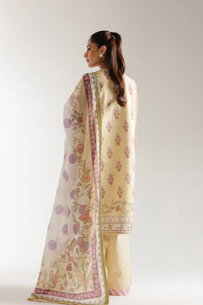 Ethnic | Spring Summer 25 | ES-10 S Pale Yellow Lawn