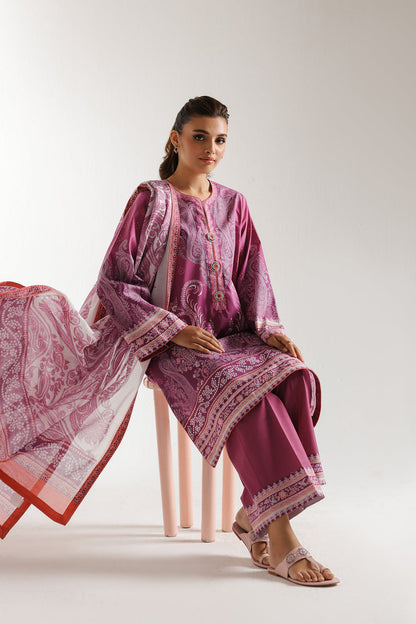 Ethnic | Spring Summer 25 | ES-11 XL Magenta Lawn