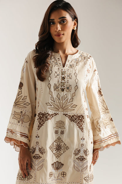 Ethnic | Rozana Collection 25 | Embroidered Dress 22A - Pakistani Designer Dress - by Ethnic - Type : Ladies Clothes - 100% Original at Saira Sultan