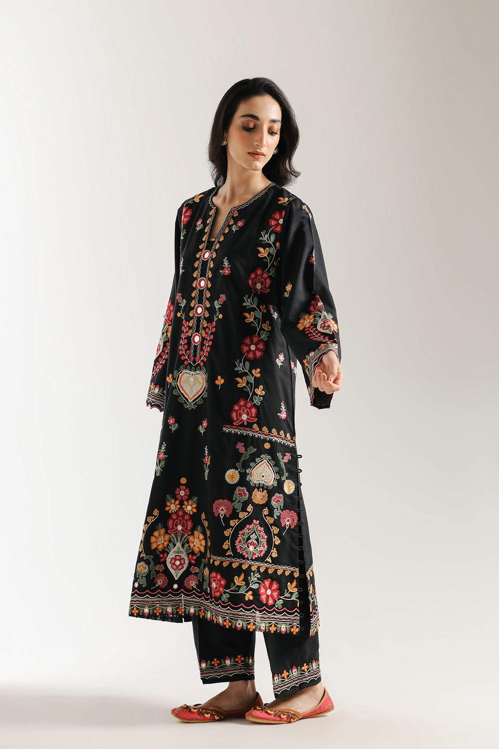 Ethnic | Rozana Collection 25 | Embroidered Dress 16A - Pakistani Designer Dress - by Ethnic - Type : Ladies Clothes - 100% Original at Saira Sultan
