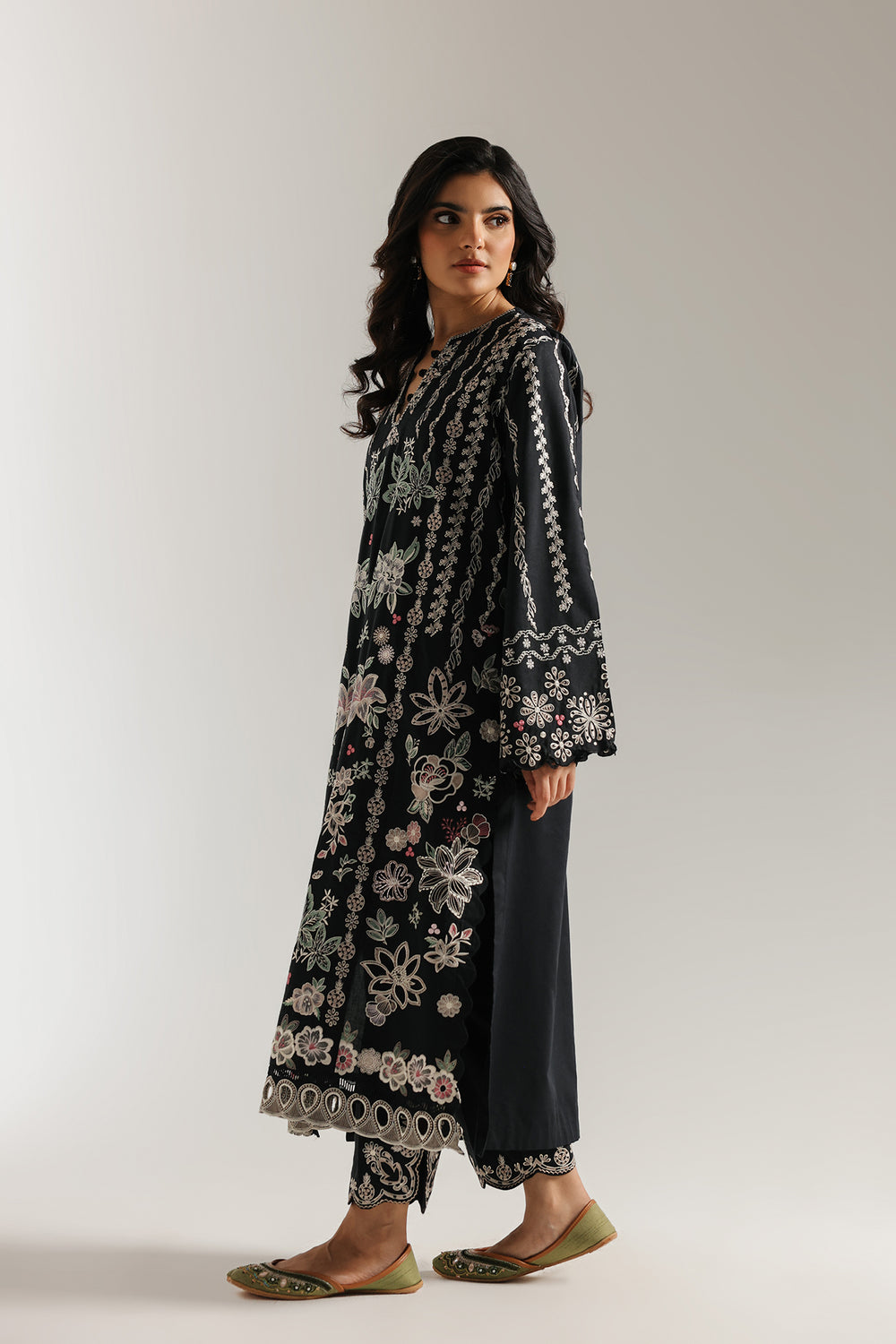 Ethnic | Rozana Collection 25 | Embroidered Dress 20A - Pakistani Designer Dress - by Ethnic - Type : Ladies Clothes - 100% Original at Saira Sultan