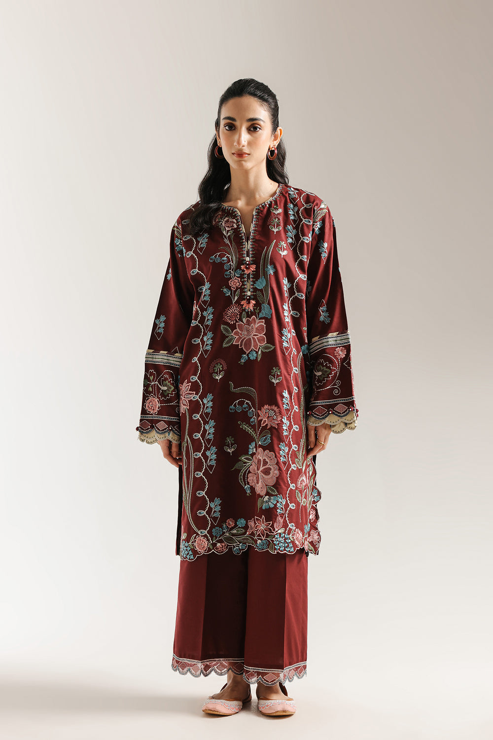 Ethnic | Rozana Collection 25 | Embroidered Dress 11A - Pakistani Designer Dress - by Ethnic - Type : Ladies Clothes - 100% Original at Saira Sultan
