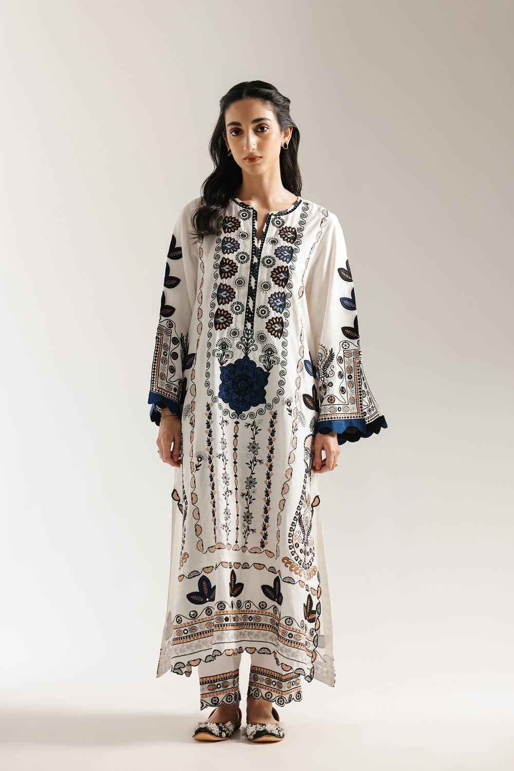 Ethnic | Rozana Collection 25 | Embroidered Dress 10A - Pakistani Designer Dress - by Ethnic - Type : Ladies Clothes - 100% Original at Saira Sultan