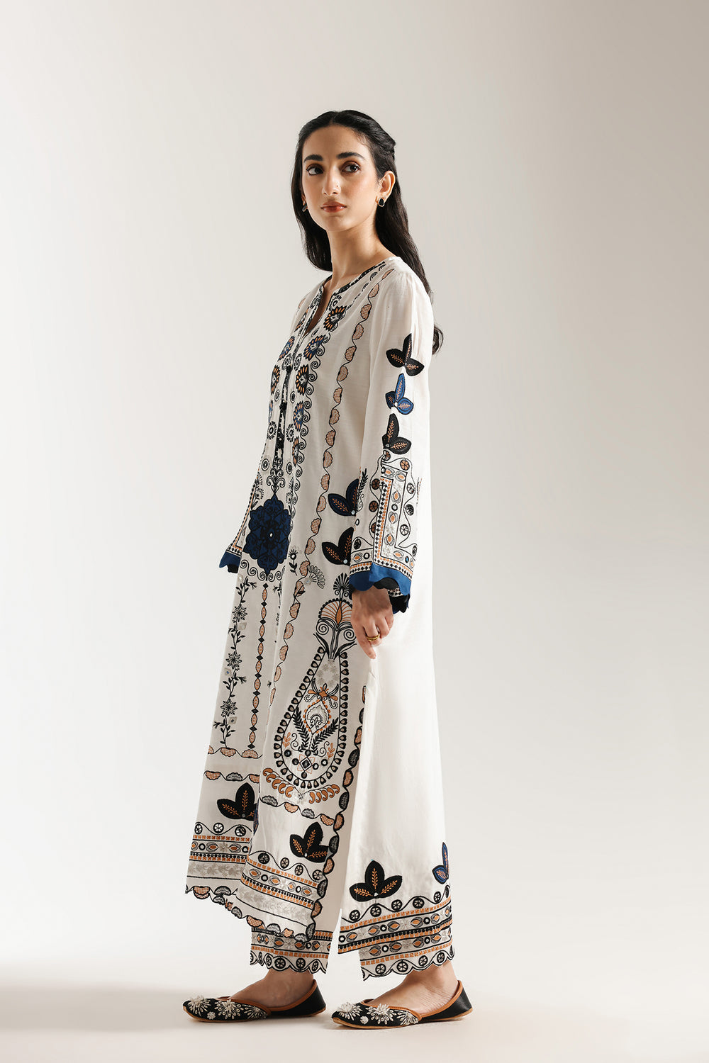 Ethnic | Rozana Collection 25 | Embroidered Dress 10A - Pakistani Designer Dress - by Ethnic - Type : Ladies Clothes - 100% Original at Saira Sultan