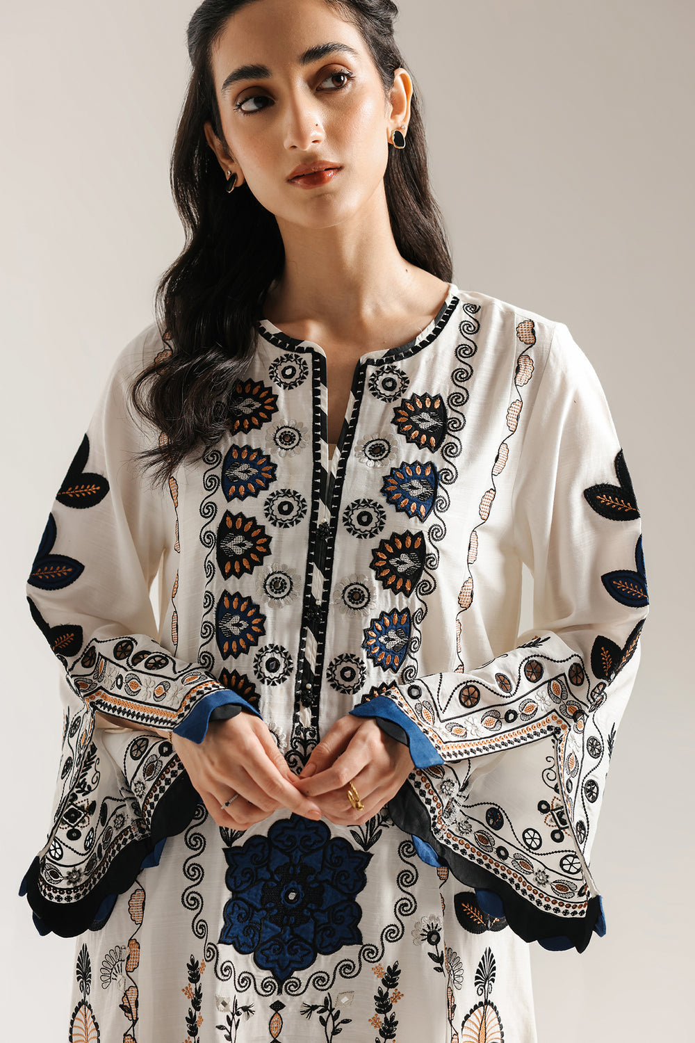 Ethnic | Rozana Collection 25 | Embroidered Dress 10A - Pakistani Designer Dress - by Ethnic - Type : Ladies Clothes - 100% Original at Saira Sultan