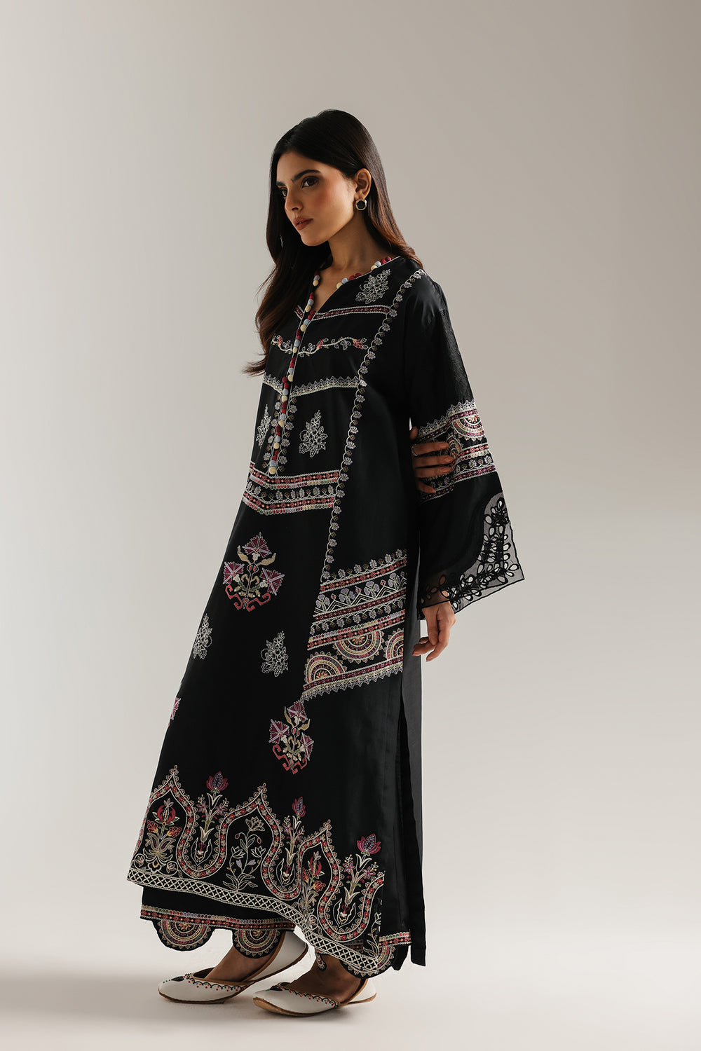 Ethnic | Rozana Collection 25 | Embroidered Dress 18A - Pakistani Designer Dress - by Ethnic - Type : Ladies Clothes - 100% Original at Saira Sultan